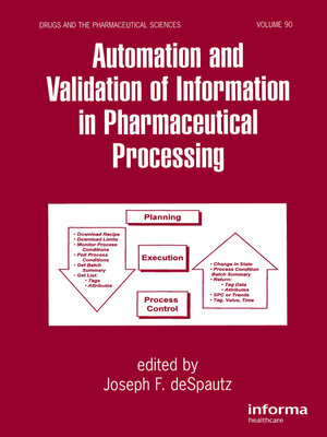 cover image of Automation and Validation of Information in Pharmaceutical Processing